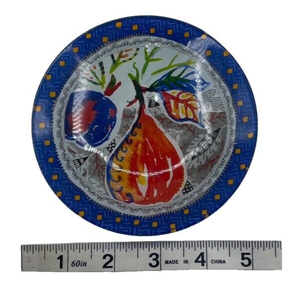 Fragonard Parfumeur Rose Ambre Glass Soap Dish Plate 5” - Picture 7 of 9